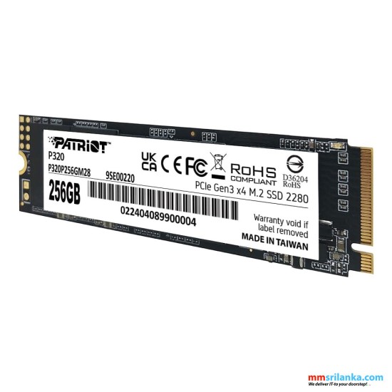 PATRIOT P320 256GB NVME PCIE GEN3X4-(5Y)