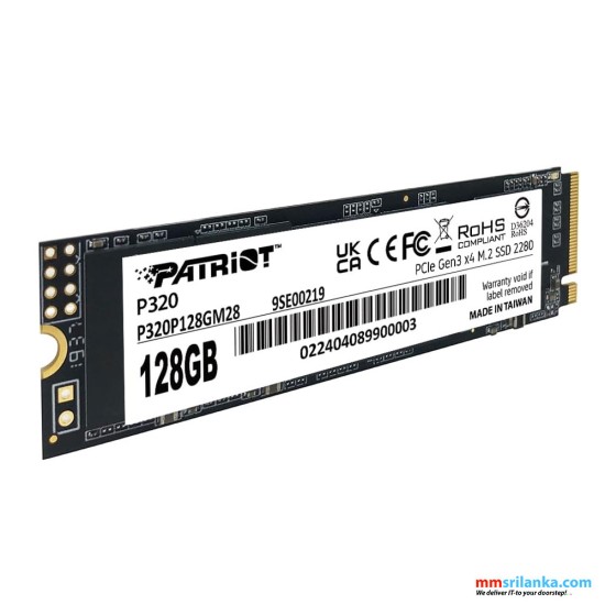 PATRIOT P320 128GB NVME PCIE GEN3X4-(5Y)