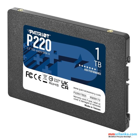 PATRIOT P220 1TB 2.5 SSD-(5Y)