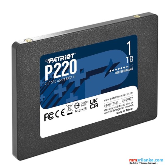 PATRIOT P220 1TB 2.5 SSD-(5Y)