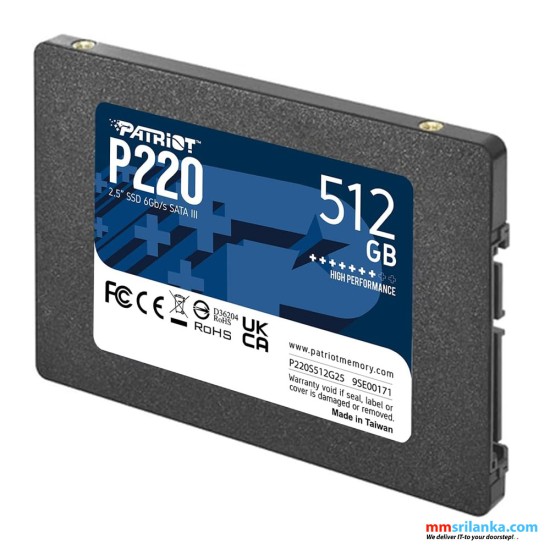 PATRIOT P220 512GB 2.5 SSD-(5Y)