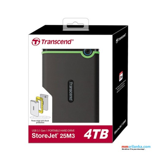 TRANSCEND 4TB EXTERNAL HARD DISK USB 3.1 (3Y)