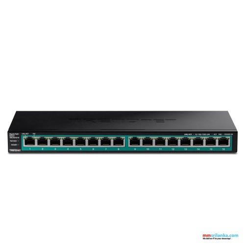 Trendnet 16-Port Gigabit PoE+ Switch-(2Y)