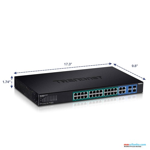 Trendnet 16-Port Gigabit Web Smart PoE+ Switch-(2Y)