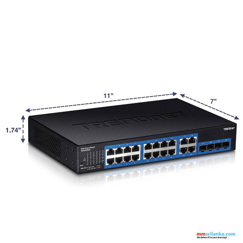 Trendnet 20-Port Gigabit Web Smart Switch-(2Y)