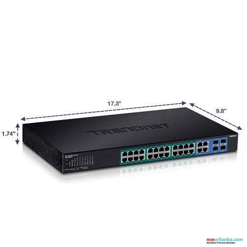 Trendnet 28-Port Gigabit Web Smart PoE+ Switch-(2Y)