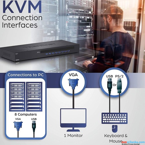 Trendnet 8-Port Rack Mount KVM Switch-(2Y)