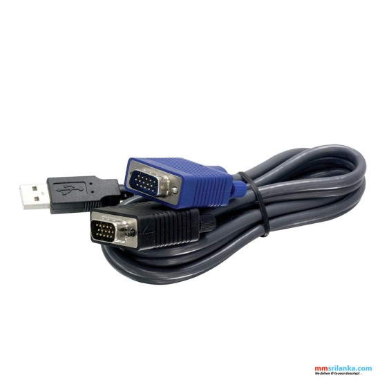 Trendnet 10 Feet USB/VGA KVM cable-(1Y)