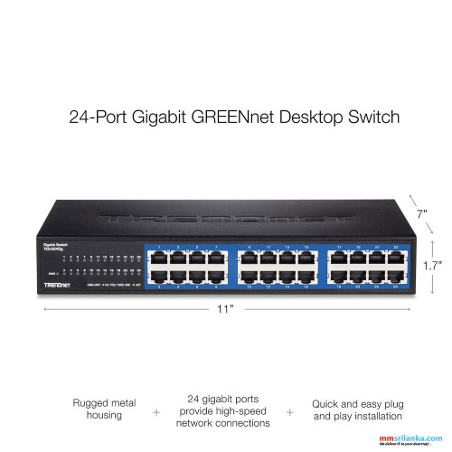 Trendnet 24 x Gigabit RJ-45 ports  Switch (1Y)