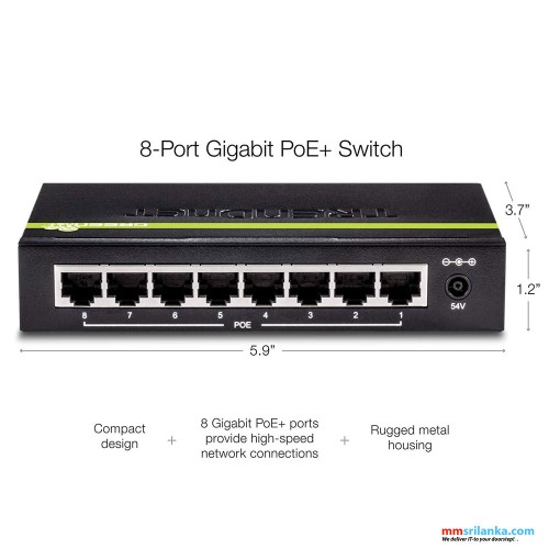 Trendnet 8-Port 10/100Mbps PoE Switch (2Y)