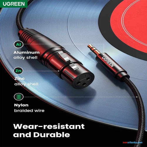 UGREEN 3.5mm three pole male to XLR female audio cable 2m (6M)