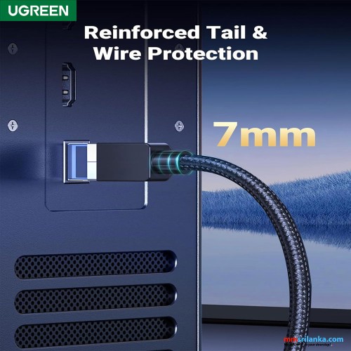 UGREEN CAT8 shielded round braided cable modular plugs 3m (6m)