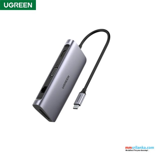 Ugreen USB-C To 3*USB 3.0 A+HDMI+VGA+RJ45 Gigabit+SD/TF+PD Converter