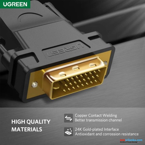 UGREEN DVI 24+1 Male To Hdmi Female Adapter Black (6M)