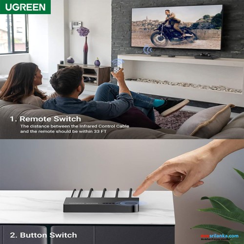 UGREEN 40234 3 Port 3x1 Hdmi Switch (6M)