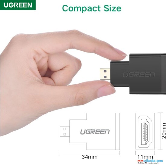 UGREEN Micro Hdmi Male To Hdmi Female Adapter Black (6M)