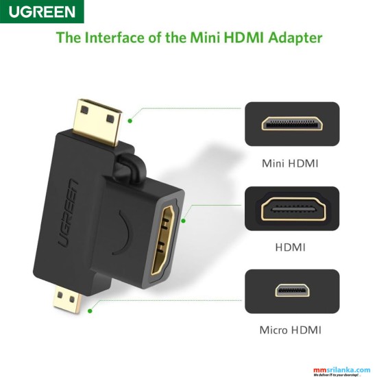 UGREEN Micro HDMI+MINI HDMI Male To HDMI Female Adapter (6M)
