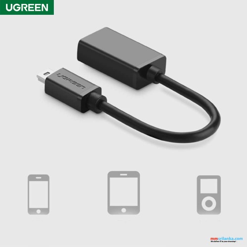 UGREEN Mini USB Male To USB Female OTG Cable (6M)