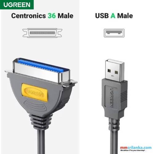 UGREEN USB to Parallel Printer Cable 2m-(6M)