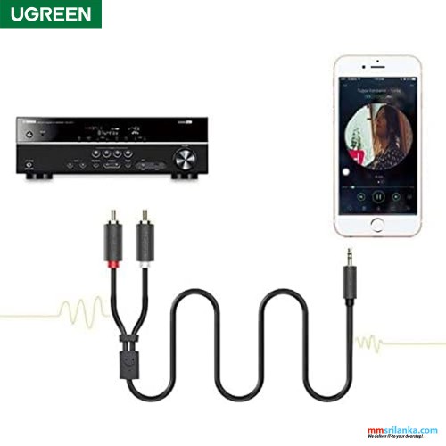 UGREEN 3.5mm male to 2 RCA male audio cable 5m gray (6m)