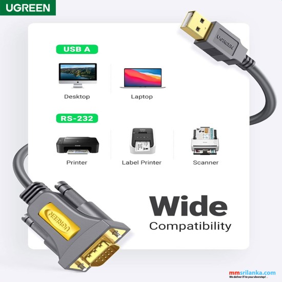 UGREEN usb-a to rs232 db9 serial adapter cable (6M)