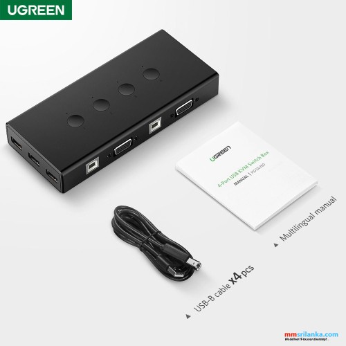 UGREEN VGA 4 IN 1 Out kvm switch box (6M)