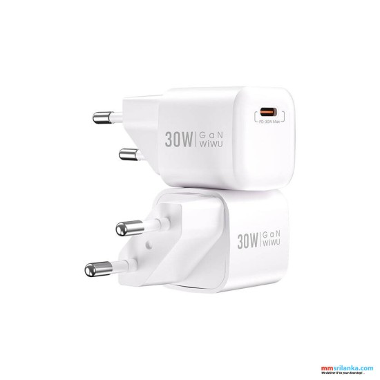 WIWU NANO 30W GAN PD CHARGER EU WHITE (6M)