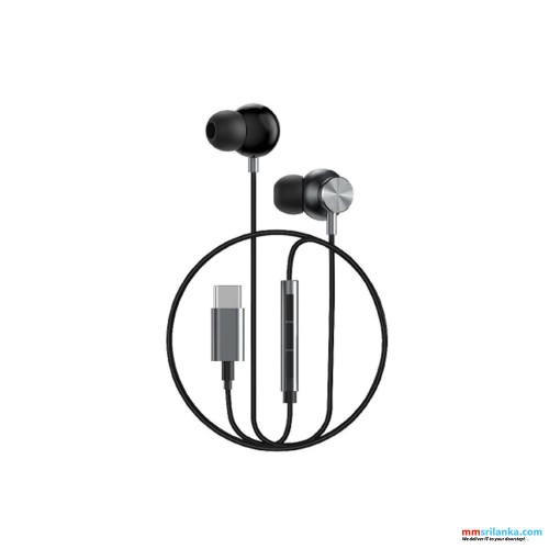 WIWU EB315 TYPE C JACK WIRED EARPHONE SPACE GRAY (6M)