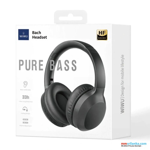 WIWU TD-01 BACH Headset Bluetooth BLACK (6M)