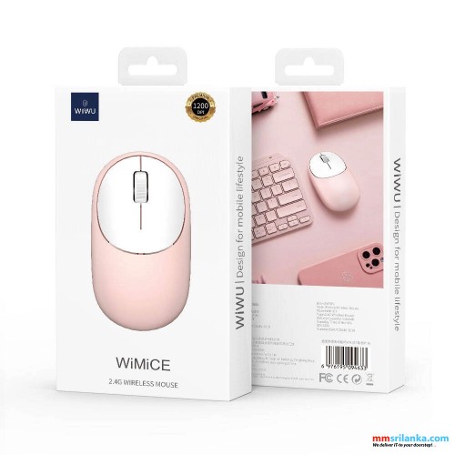 WIWU WM107 WIMICE WIRELESS MOUSE PINK (6M)