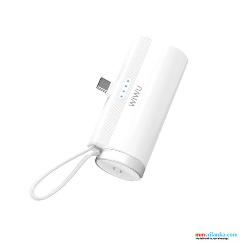 WIWU-WI-W026 CAPSULE 2 IN 1 5000 POWER BANK-(6M)