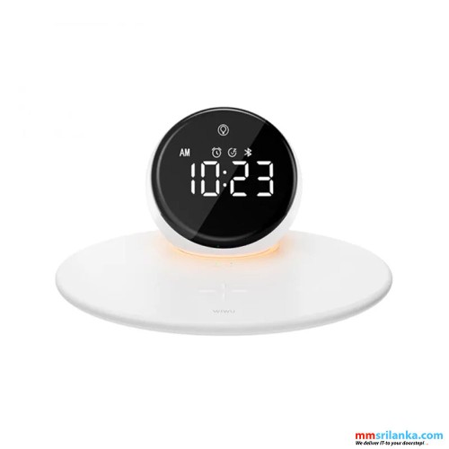 WIWU WI-W017 WIRELESS CHARGING CLOCK BLUETOOTH SPEAKER-(6M)