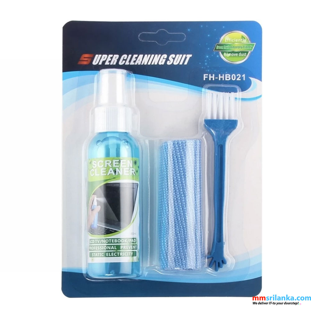 Sounce LCD Screen Cleaning 3 in 1 Screen Cleaner with Spray Cloth Brus