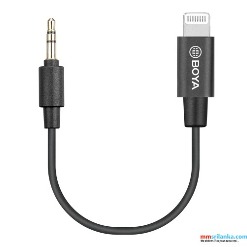 Boya BY-K1 3.5mm TRS to Lightning Universal Adapter 