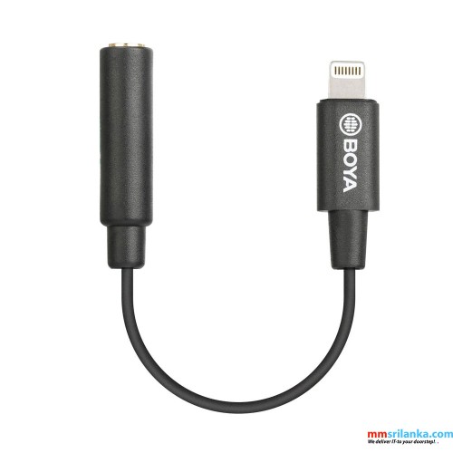 BOYA BY-K3 3.5mm TRRS Female to Lightning Adapter Cable