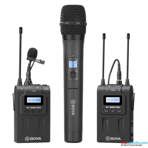 BOYA BY-WM8 PRO-K4 UHF WIRELESS MICROPHONE SYSTEM (6M)