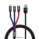 Baseus Three Primary Colors 3-in-1 Cable USB For M+L+T 3.5A 1.2M