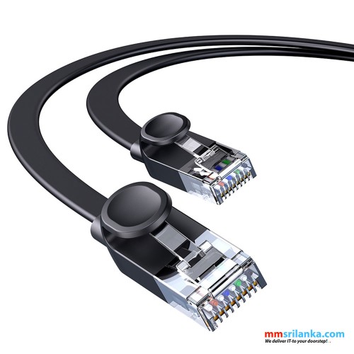 Baseus CAT 6 – 1.5m High Speed Six types of RJ45 Gigabit Network Cable (flat cable) Black