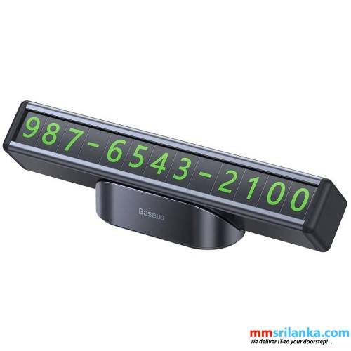 Baseus Square Bar Temporary Parking Number Plate Black