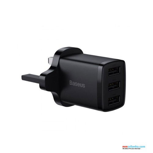 Baseus Compact charger 3U 17W UK Black