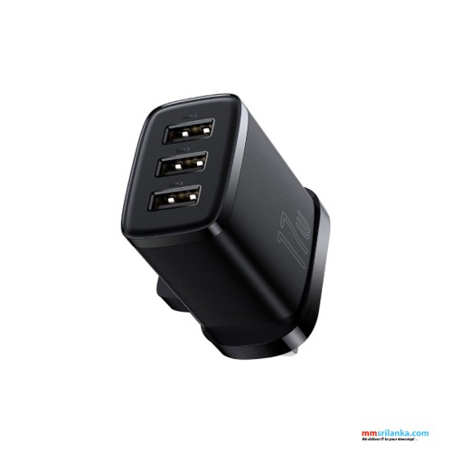 Baseus Compact charger 3U 17W UK Black