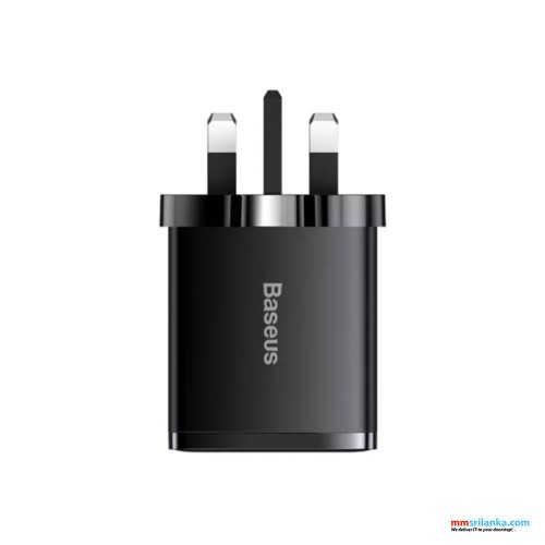 Baseus Compact Fast Charger 2U+C 30W UK Black