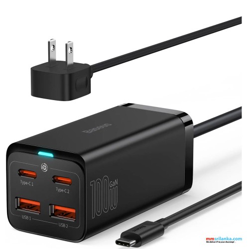 Baseus GaN3 Pro Desktop Fast Charger 2U+2C 100W CN Black 