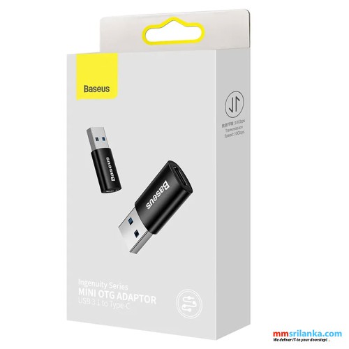 Baseus Ingenuity Series Mini OTG Adapter USB 3.1 to Type-C Black