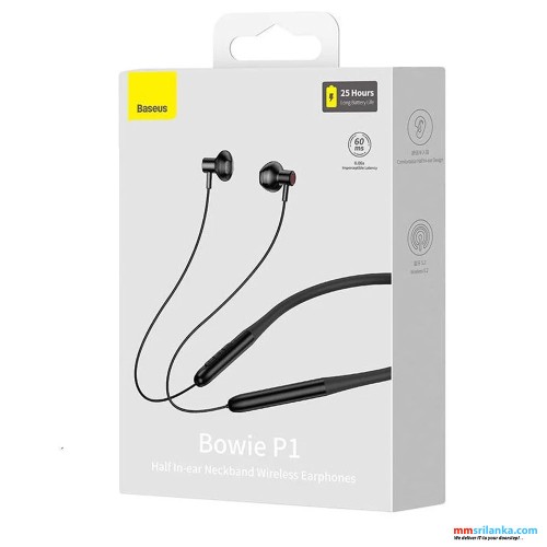 Baseus Bowie P1 Half In-ear Neckband Wireless Earphones (6M)