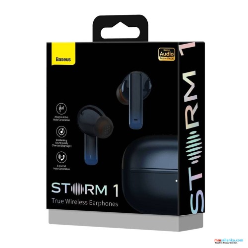 Baseus True Wireless Earphones Storm 1 Black (6M)