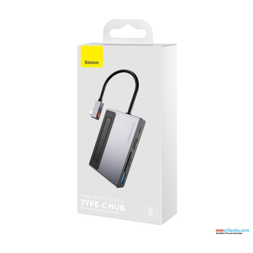 Baseus Magic Multifunctional Type-C HUB  (Type C to USB3.0*1 / HDMI*1 / 3.5MM Sterio *1 / SD & TF*1 / PD*1) 