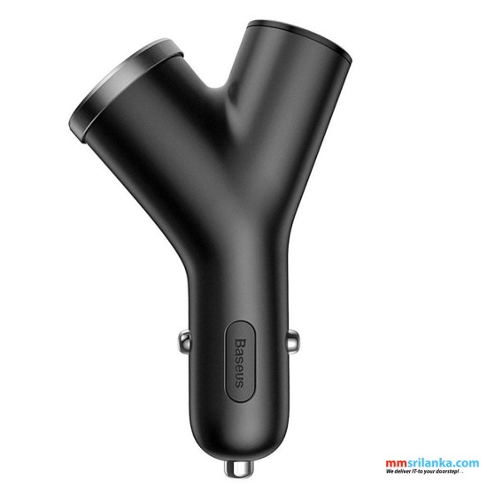 Baseus Y Type Dual USB+Vehicle Lighter Extended Car Charger