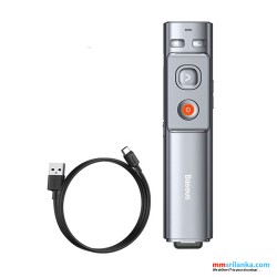 Baseus Orange Dot Rechargeable Wireless Presenter (Red Laser) Grey  (6M)