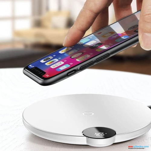 Baseus Digital LED Display Wireless Charger White